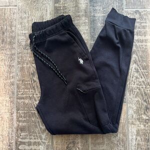Black Joggers Sweatpants U.S. Polo Assn. Men's Small